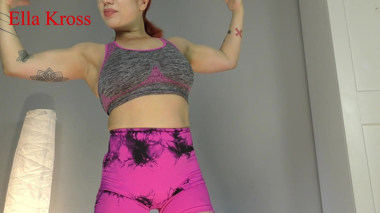 Ella Kross: 내 근육을 패자 숭배! HD Mp4