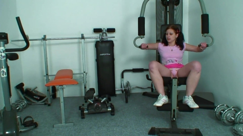 Lethal Teens: Brunette teen gets fucked at the gym
