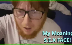 Here Is My Sexy Sex Face Moaning While I Rub My Hard Cock. Why Not Cum and Watch