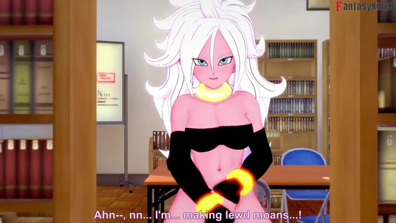 Fantasy king: Android 21 masturbuje v knihovně, tak jí pomůžu - Série Dragon Ball...