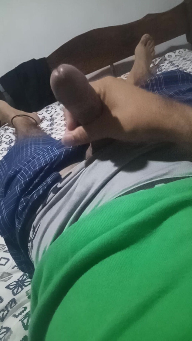 Lying Man Masturbates While His Stepmom Is Playing in the Other Room (Cute boy jerks off)