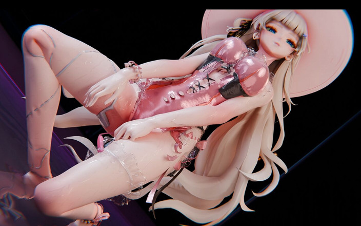 MikuMotion: Phoebe Aoa splendida in costume da bagno che salta con...