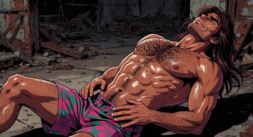 Erotic Man: Animație sexy cu bărbați transpirați