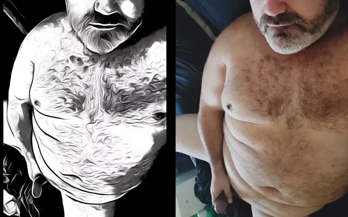 76CurvyNThick: 80's inspired sexy chubby daddy jerk off and massive cumshot...