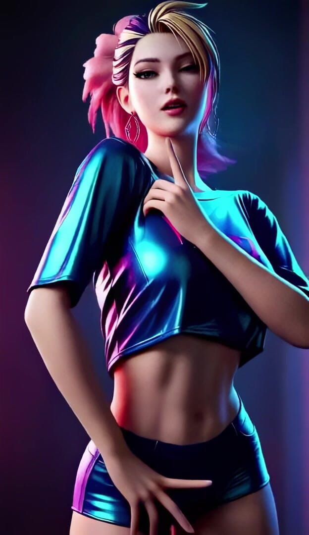 3D-Hentai Games: Dansul aspru solo al lui Akali. Jennie - Solo