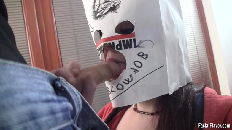 Facial flavor: Paperbag cumshot