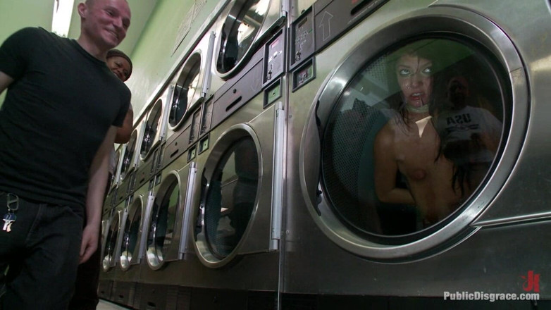 Public Disgrace by Kink: Filthy Whore Fucked at the Laundromat