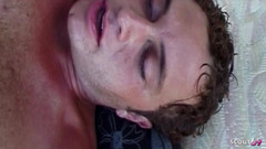 Shemale TS Collection: 金发大奶子人妖在户外乱搞男人的屁股