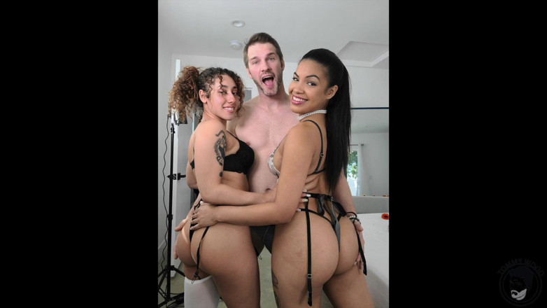 Tommy Wood XXX: Ebony Pornstars Kira Perez Maya Farrell Threesome in POV