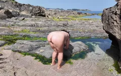 Oil Massage and Masturbation on the Beach From Curvy Expressiagirl