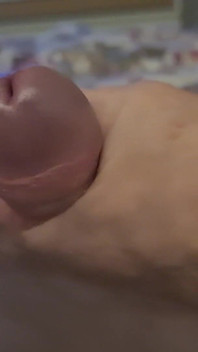 Gay Lying on the Couch Playing with His Big Cock Waiting for My Wet Hole