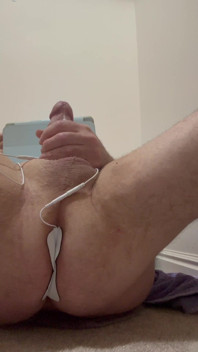 Estim Naked Shaved Cum
