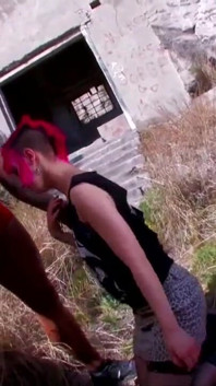 Punkredhead slut takes cocks hardly