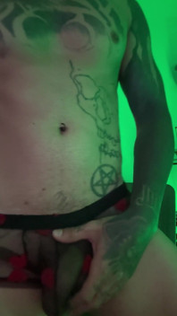 Morbid Curiosity, Alone, at Home Touching Himself with Semi-transparent Clothing
