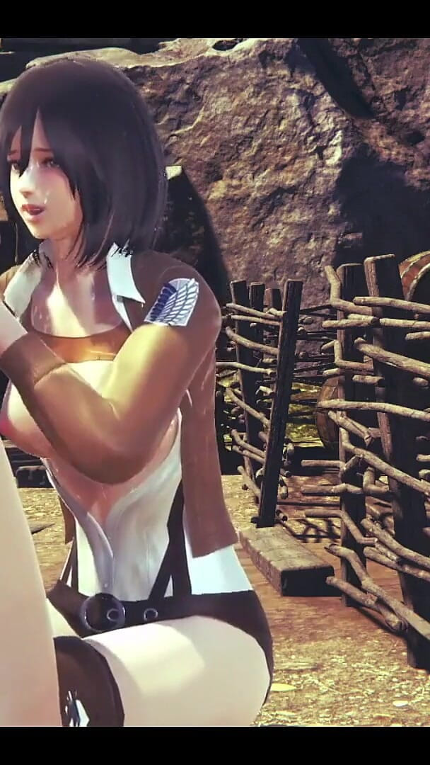 On Titans Hentai - Mikasa Do a Handjob with Cum in Her Face and Uses a Dildo - Manga Anime Japanese Asian Game Porn (HentaiTubes)