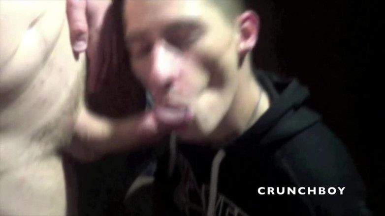 Crunch Boy: Fabien fucked in the night outdoor by two top boys