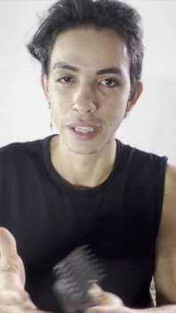 Boy with a Huge Cock Cuts His Hair and Ends up Full of Milk
