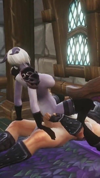 Draenei se diverte no quarto | Warcraft - paródia pornô