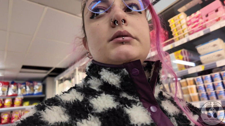 All You Can Fetish: Plump Chick Burps at the Supermarket Embarrassing Public Display
