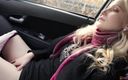 Stacy Sweet: Geiles teen-mädchen masturbiert muschi und stöhnt laut im auto