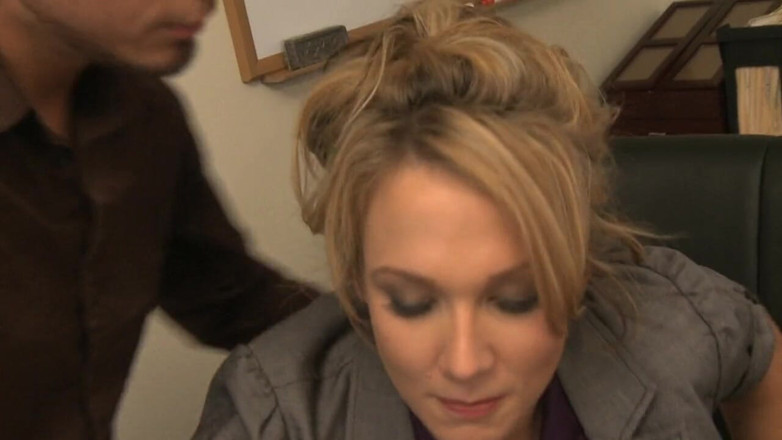 Get in my Office: Sweet looking blondie gets rammed by her handsome younger lover