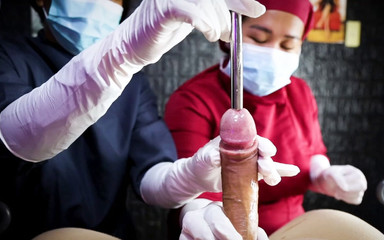 DominaFireOfficial: Suara dan memerah susu oleh 2 perawat sadis