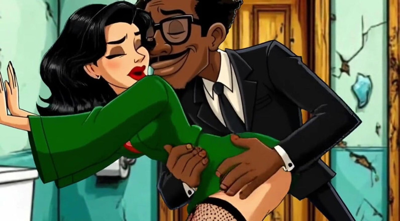 Octopussy Lovers Club: Puta Esposa Follada En Baño Público Sucio Dibujos Animados