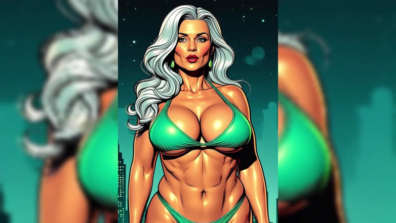 AI Porn: Ai Animace Silná babička škádlení