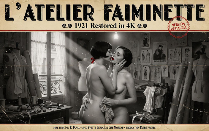 Vintage Erotic Archive: L'atelier Faiminette 1921 nadir Fransız sessiz erotik filmi 4K olarak restore edildi