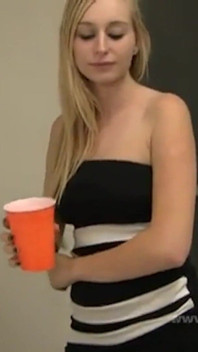 Busty Blonde Strokes Big Dick at a Party