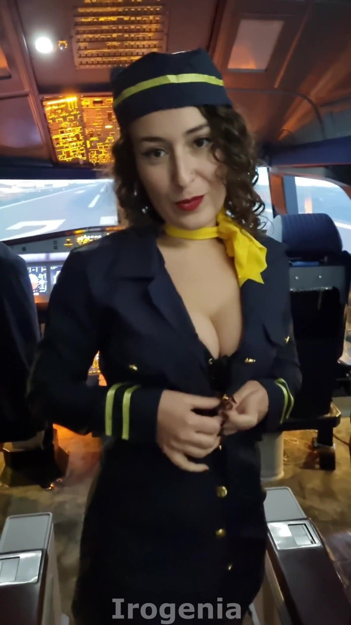 Irogenia: The Flight Attendant Boards in 7th Heaven on the Plane