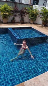 Sfw Playing About in Our Swimming Pool
