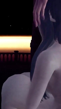 Chica fantasma con garganta profunda | 3D porno