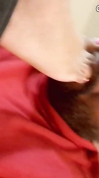 When She Invites Herself for a Foot Massage N Feet Worship