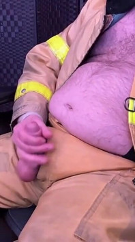 Firefighter Jerkoff and Cum
