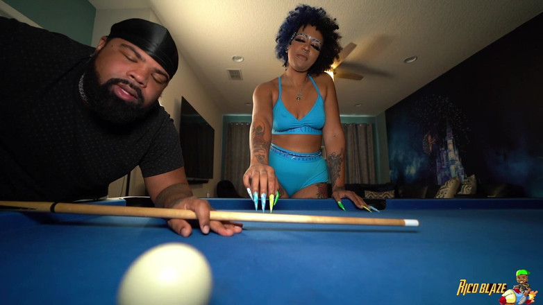 Rico Blaze: Big Booty Submissive Lil Blue J Get Pounded on Pool...