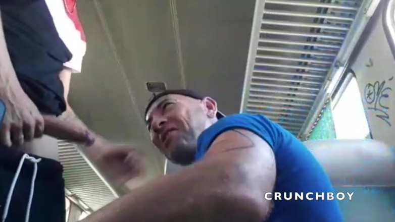 Kinky Bareback Boys: Used raw in the train by young straight dude