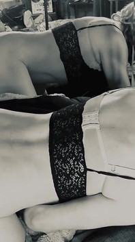 Sissy White Boy Learning to Take Two Big Black Cocks.