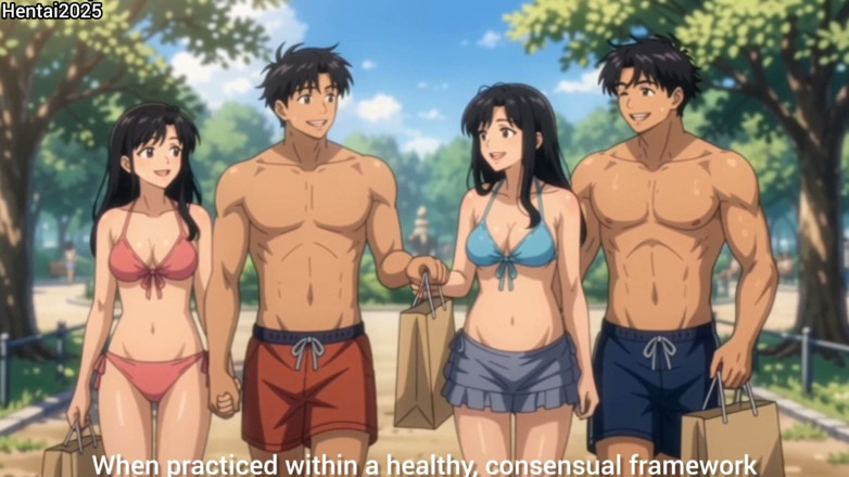 Hentai cartoon: Swingers Ai dihasilkan kartun cerita pendek animasi hentai