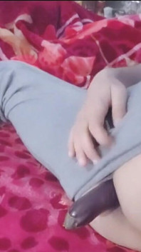 Desi Boy Trying a Huge Eggplant to Satisfy His Asshole