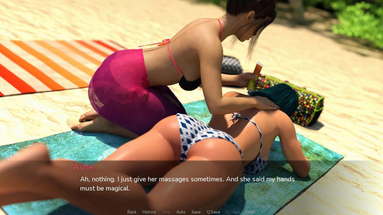 Futavision: 爆发即将来临：性感小妞和鸡巴在海滩上 第3集