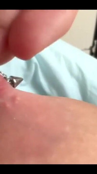 He play with my pierced nipples ... hard play