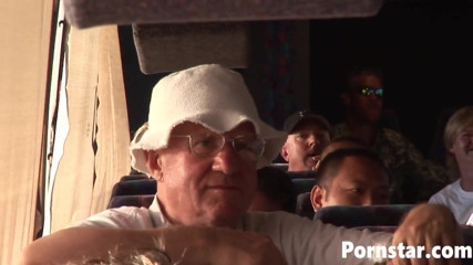 Pornstars: Pornstar Desire Moore gangbanged inside bus
