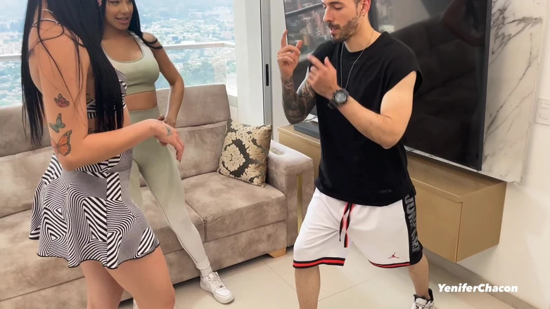 Yenifer Chacon: Two Hot Venezuelan Girls Fuck Their Personal Trainer