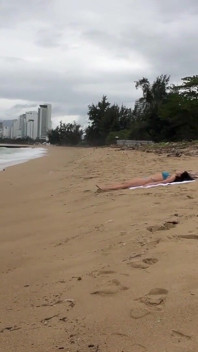 Babe Can I Cum on Your Tits? - Cock Flashing on the Beach