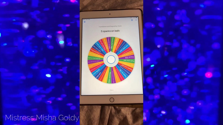 Goddess Misha Goldy: App session recording! Spin the wheel - get humiliation tasks!