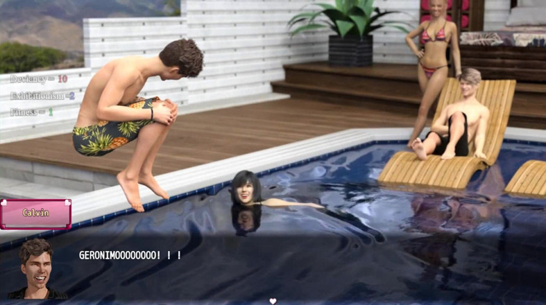 Dirty GamesXxX: Lisa: Pool party with two sexy girls ep.21