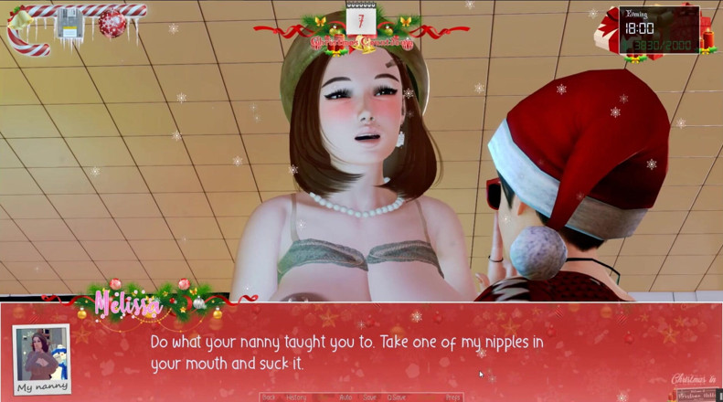 Cumming Gaming: 무제한 크리스마스 [크리스마스 헨타이 포르노 플레이] ep.12 보모의 거대한 착유 젖탱이에서 모유 수유