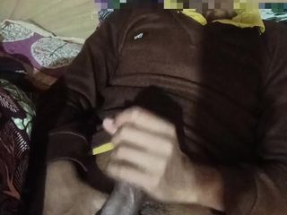 Wild Stud: Horny Boy Masturbating His Big Cock and Trying Not to...