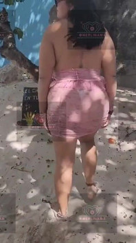Merlinamx - Busty Swinger Wife Undressing on the Beach in Front of People